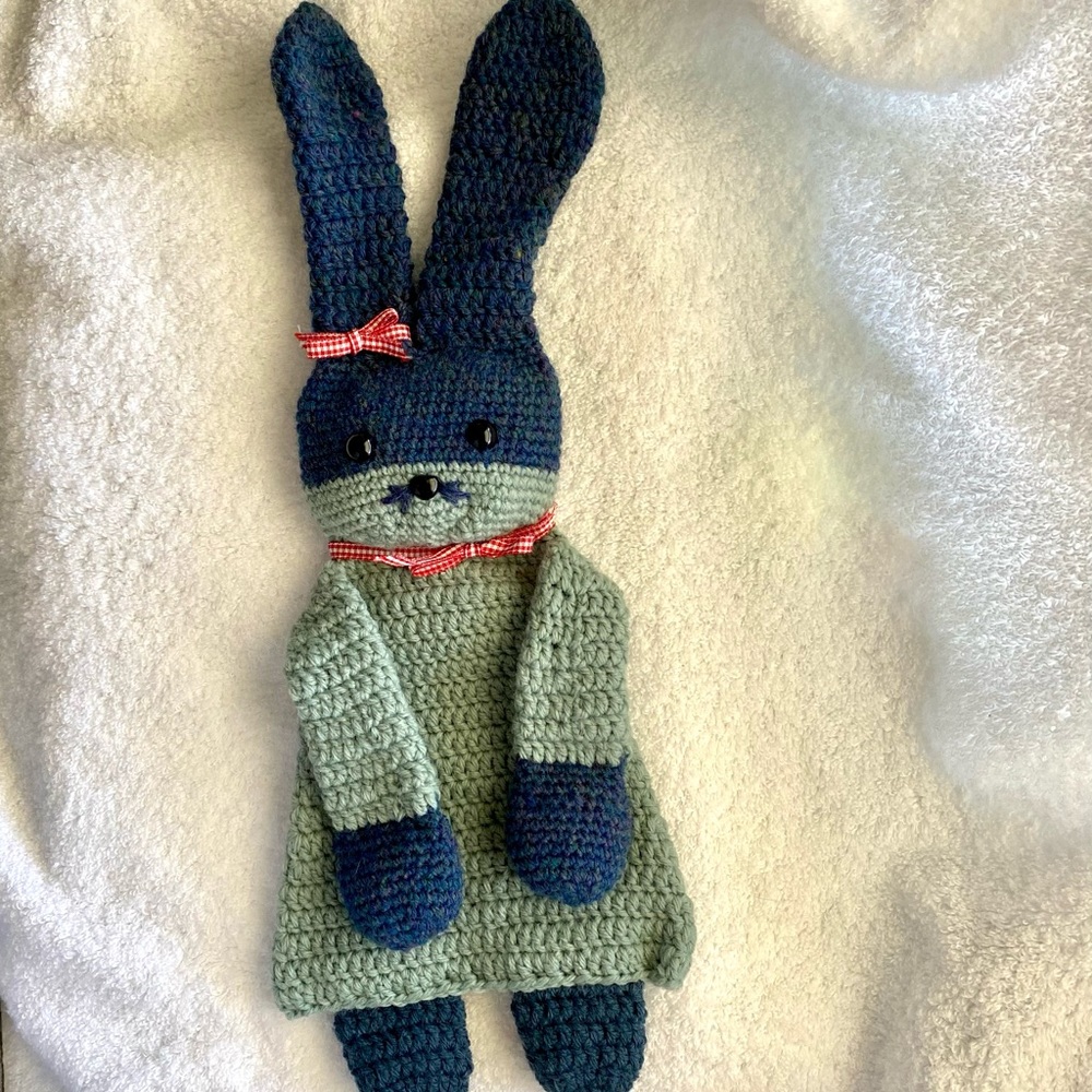 Hand crafted crocheted baby bunny
